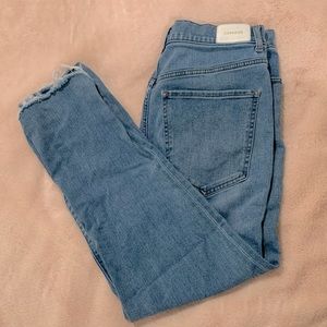 Express - Slim Super High Rise Cropped Jeans - Size 12R